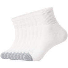 Load image into Gallery viewer, WANDER Men's Athletic Ankle Socks 8 Pairs Thick Low Cut Socks Cushion Running Socks for Men Sport Cotton Socks 9-12 White