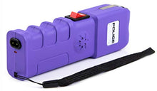 Load image into Gallery viewer, POLICE Stun Gun 928 - Max Voltage Heavy Duty Rechargeable with Siren Alarm LED Flashlight, Purple