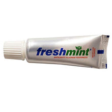 Load image into Gallery viewer, 144 Tubes of Freshmint® 0.6 oz. Anticavity Fluoride Toothpaste, Metallic Tube, Tubes do not Have Individual Boxes for Extra Savings, Travel Size