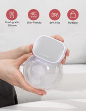 Load image into Gallery viewer, Momcozy S9 Double Wearable Breast Pump, Hands-Free Breast Pump, Portable Electric Breast Pump with 2 Mode & 5 Levels, Painless Breastfeeding Breastpump Can Be Worn in-Bra, 24mm Grey
