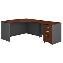 Load image into Gallery viewer, Bush Business Furniture Series C Right Handed L Shaped Desk with Mobile File Cabinet in Hansen Cherry