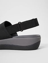Load image into Gallery viewer, Clarks womens Arla Jacory Wedge Sandal, Black Solid, 8 US