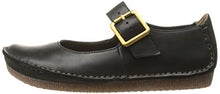 Load image into Gallery viewer, Clarks womens Janey June mary jane flats, Black Leather, 8.5 US