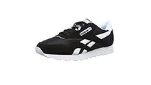 Load image into Gallery viewer, Reebok Men's Classic Nylon Sneaker, Black/White, 10.5