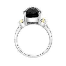 Load image into Gallery viewer, Effy 925 Sterling Silver & 18K Yellow Gold Onyx Ring, 6 TCW IRL0H379XX