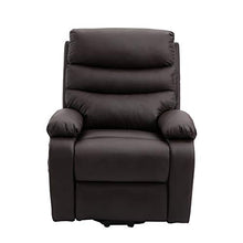 Load image into Gallery viewer, Homegear PU Leather Power Lift Electric Recliner Chair with Massage, Heat and Vibration with Remote Brown