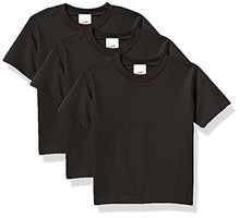 Load image into Gallery viewer, Hanes Toddler Boys' Essentials Short Sleeve T-shirt Value Pack (3-pack), Black, 3T
