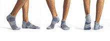 Load image into Gallery viewer, u&i Men's Performance Cushion Cotton Low Cut Ankle Athletic Socks with Tab, Gray (6-Pack)