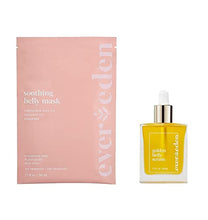 Load image into Gallery viewer, Evereden Soothing Belly Mask - 1st/2nd Trimester Size, 1 pack & Golden Belly Serum, 1.7 fl oz | 2 Item Bundle Set | Natural and Clean Pregnancy Skincare