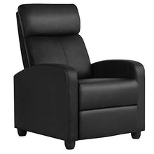 Load image into Gallery viewer, YAHEETECH Recliner Chair PU Leather Recliner Sofa Home Theater Seating with Lumbar Support Overstuffed High-Density Sponge Push Back Recliners