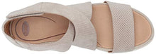 Load image into Gallery viewer, Dr. Scholl's womens Sheena Wedge Sandal, Oyster Microfiber Perforated, 8.5 US
