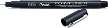 Load image into Gallery viewer, Pentel Arts Pointliner Drawing Pen, 0.05mm, Black Ink, Box of 12 Pens (S20P-05A)