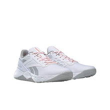 Load image into Gallery viewer, Reebok Women's Nanoflex TR Cross Trainer, White/Pure Grey/Orange Flare, 10