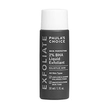 Load image into Gallery viewer, Paula's Choice Skin Perfecting 2% BHA Liquid Salicylic Acid Exfoliant, Gentle Facial Exfoliator for Blackheads, Large Pores, Wrinkles & Fine Lines, Travel Size, 1 Fluid Ounce - PACKAGING MAY VARY
