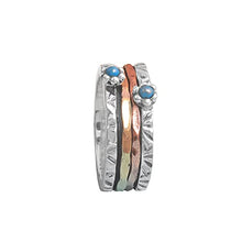 Load image into Gallery viewer, Turquoise Gemstone 925 Sterling Silver Spinner Ring Jewelry (10.5)