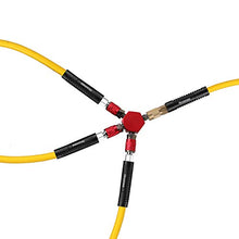 Load image into Gallery viewer, Hromee 3-Way Air Manifold 4 Ports Aluminum Industrial Flat Hex Quick Connect Air Hose Splitter with 3 Steel Couplers and 1/4" Male NPT Plug