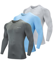 Load image into Gallery viewer, ZENGVEE 3 Pack Men's Sun Protection Long Sleeve Fishing Shirts UPF 50+ Quick Dry Swim Shirts for Hiking,Athletic,Running,Workout,Outdoor(Gray Blue Darkgray,S)