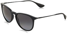 Load image into Gallery viewer, Ray-Ban unisex adult Rb4171 Erika Sunglasses, Black Rubber/Grey Gradient Grey Polarized, 54 mm US