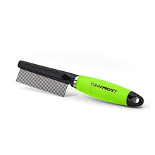 Load image into Gallery viewer, CONAIRPRO dog & cat Pet brush for Flea and Tick Removal, 1/2" Stainless Steel Comb with Memory Grip Handle