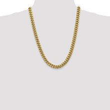 Load image into Gallery viewer, 14k Yellow Gold 9.3mm Miami Cuban Chain Necklace 24 Inch Pendant Charm Curb Fine Jewelry For Women Gifts For Her