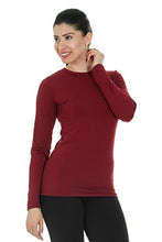 Load image into Gallery viewer, Thermajane Thermal Shirts for Women Long Sleeve Winter Tops Thermal Undershirt for Women (Red, Large)