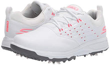 Load image into Gallery viewer, Skechers womens Pro 2 Spiked Waterproof Golf Shoe, White/Pink, 9.5 US