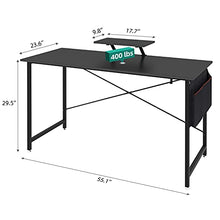 Load image into Gallery viewer, YITAHOME Home Office Desk Chair Set 55 Inches, Ergonomic Adjustable Chair and Computer Desk 400lb Capacity with Storage Bag and Monitor Stand, 360°Chair, Home Furniture Workstation Sets, Black