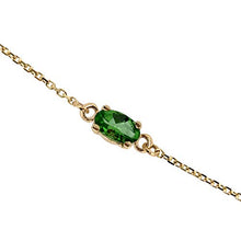 Load image into Gallery viewer, Prisma Bracelet Gemstone & 14K Gold Chain | Irresistible Tsavorite Garnet Birthstone Jewelry for Womens & Teens | Perfect for Valentine’s Day, Anniversary & Birthday Gift by Albert Hern