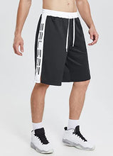 Load image into Gallery viewer, BALEAF Men's Basketball Shorts 11" Long Athletic Shorts with Phone Pockets Drawstring Training Black L