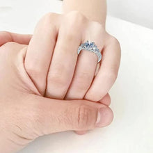 Load image into Gallery viewer, Cubic Zirconia Promise Floral Rings for Women and Girls Gold Plated Wedding Ring Cubic Zirconia Engagement Band Ring