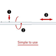 Load image into Gallery viewer, Securityman 2-in-1 Door Security Bar with Alarm & Sliding Door Stopper Security Bar with 120db Loud Alert Siren - Durable & Rugged Iron, Sturdy on Most Floors & Windows (Protects Against Scratches)