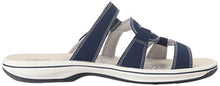 Load image into Gallery viewer, Clarks Women's Brinkley Lonna Slide Sandal, Navy, 9 M US