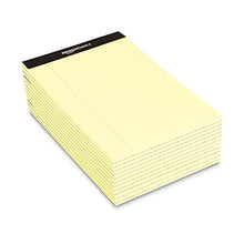 Load image into Gallery viewer, Amazon Basics Narrow Ruled 5 x 8-Inch Lined Writing Note Pads - 12-Pack (50-sheet Pads), Canary