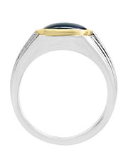 Load image into Gallery viewer, Effy 925 Sterling Silver & 18K Yellow Gold Onyx & Diamond Ring, 2.39 TCW HRM0L149DX