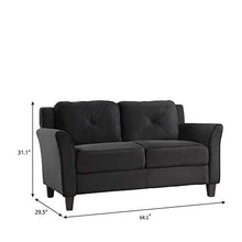 Load image into Gallery viewer, 3 Piece Chair Loveseat Sofa Set, Harper & Bright Designs Living Room 3 Piece Sofa Couch Set, 3 Seats Loveseat Single Chair Sectional Sofa Set Ship from USA Warehouse, Arrive in 3 Days (Black)