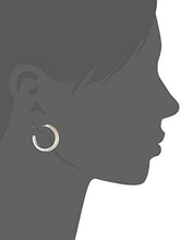 Load image into Gallery viewer, Amazon Collection Tri-Tone Plated Bronze Diamond Accent C-Hoop Earrings