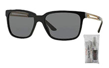 Load image into Gallery viewer, Versace VE4307 GB1/87 58M Black/Grey Square Sunglasses For Men+FREE Complimentary Eyewear Care Kit