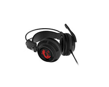 Load image into Gallery viewer, MSI DS502 Gaming Headset, Enhanced Virtual 7.1 Surround Sound, Ergonimic Design, Omnidirectional Microphone, Intelligent Vibration System, Red LED Lighting, PC/Mac