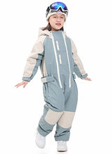Load image into Gallery viewer, BUMDEEP Kid's Girls Boys One Pieces Ski Suits Jumpsuits Snowsuits Snowboard Waterproof Jackets (Blue ,130cm)