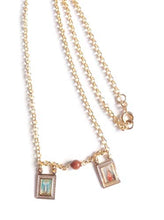 Load image into Gallery viewer, Scapular Catholic Sacred Heart of Jesus and Miraculous Medal Necklace