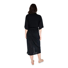 Load image into Gallery viewer, Sexy Basics Womens 3 Pack Soft Robes/Long Bathrobes/Silky Soft Semi-Sheer Kimono Spa Robe Wrap (3 Pack - Black/Khaki/Grey, Small)