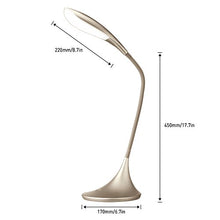 Load image into Gallery viewer, Gooseneck Dimmable LED Desk Lamp, 3-Level Touch Sensitive Control Table Reading Lamp, Sleek Swing Arm Office Desk Lamp, Eye-Caring Craft Task Light for Office/Nightstand