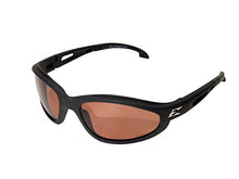 Load image into Gallery viewer, Edge TSM215 Dakura Polarized Wrap-Around Safety Glasses, Anti-Scratch, Non-Slip, UV 400, Military Grade, ANSI/ISEA & MCEPS Compliant, 5.04" Wide, Matte Black Frame / Copper Lens