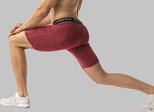 Load image into Gallery viewer, SILKWORLD Men's Compression Shorts Pockets Sports Running Tight,Red-2,M