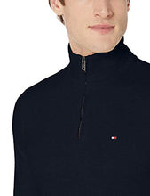 Load image into Gallery viewer, Tommy Hilfiger Men's Big & Tall 1/4 Zip Mockneck Sweatshirt, Sky Captain Bill, 3XL-T