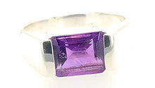 Load image into Gallery viewer, Genuine 2ct Purple Amethyst 925 Solid Sterling Silver Men's Ring Size 6, 6.75, 7, 7.75, 8, 9.75, 10, 10.75, 11, 11.75, 12