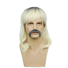 Load image into Gallery viewer, FGY 80S Blonde Mullet Wig for Men and Women for Theme Party Halloween Cosplay Wig (Wig Set+Headband Flower Crown)