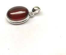 Load image into Gallery viewer, Natural Hessonite Garnet 925 Solid Sterling Silver Pendant 22mm