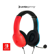 Load image into Gallery viewer, PDP Gaming LVL40 Stereo Headset with Mic for Nintendo Switch - PC, iPad, Mac, Laptop Compatible - Noise Cancelling Microphone, Lightweight, Soft Comfort On Ear Headphones - Mario Red & Blue