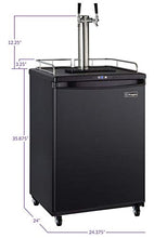 Load image into Gallery viewer, Kegco Keg Dispenser, 2 Faucet, Black